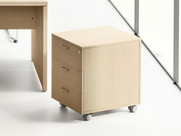 DELTA EVO - Wooden office drawer unit with castors by Las Mobili - view 2